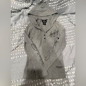 ladies harley davidson sequined hoodie
